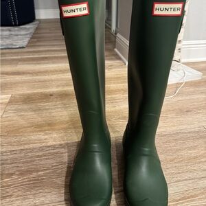 Hunter Green Rain Boots